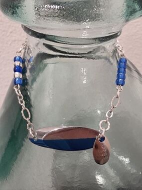 Fishing Lure Bracelet - Blue & Silver